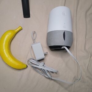 Google Home Smart Speaker with Voice Assistant – White w/ Cord